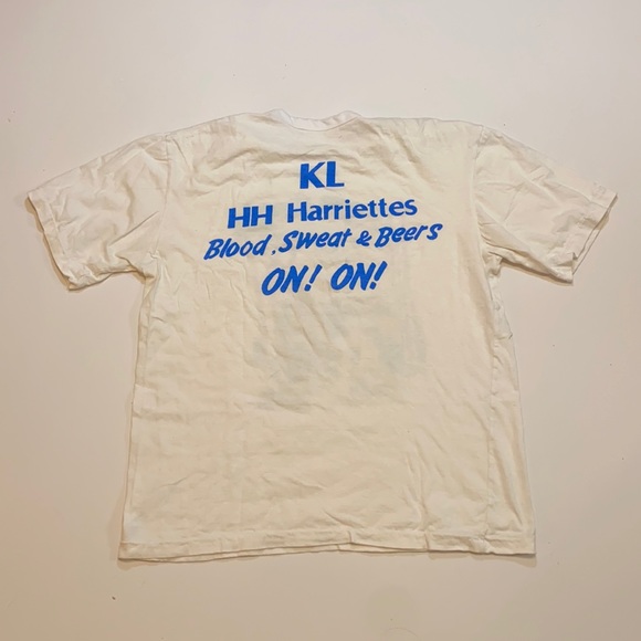 VINTAGE 80s SINGLE STITCH Hush House Harriers GRAPHIC T-SHIRT - Picture 3 of 9